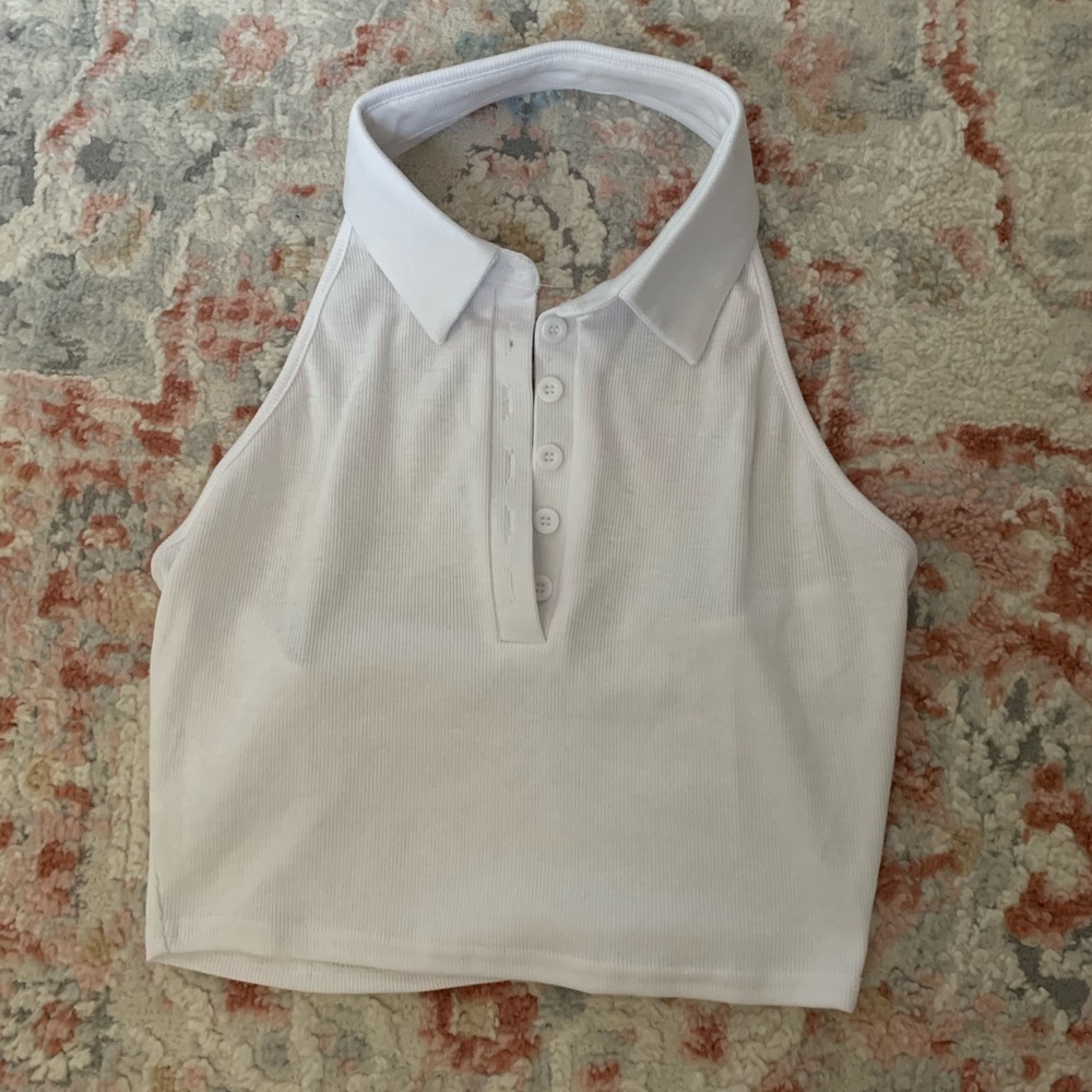 White halter tank